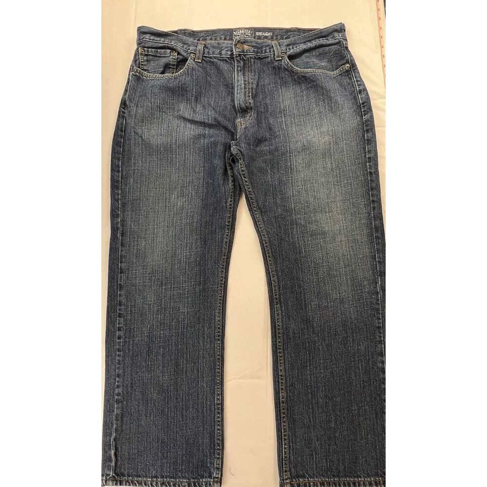 Levis Signature Mens Medium Wash Straight Leg Denim Blue Jeans Size 40x30